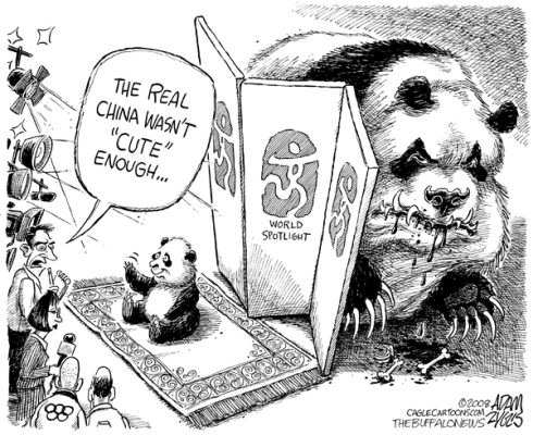 Image result for China human rights cartoon